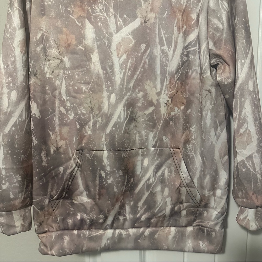 Camouflage Hoodie Kangaroo Pocket Size Small Unisex Hunting Winter Pullover - Picture 4 of 7